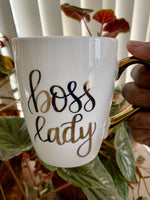 Load image into Gallery viewer, Boss Lady Mug 16 Ounce White - RollinsCafe
