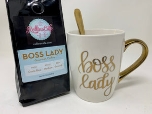 Boss Lady Mug 16 Ounce White - RollinsCafe