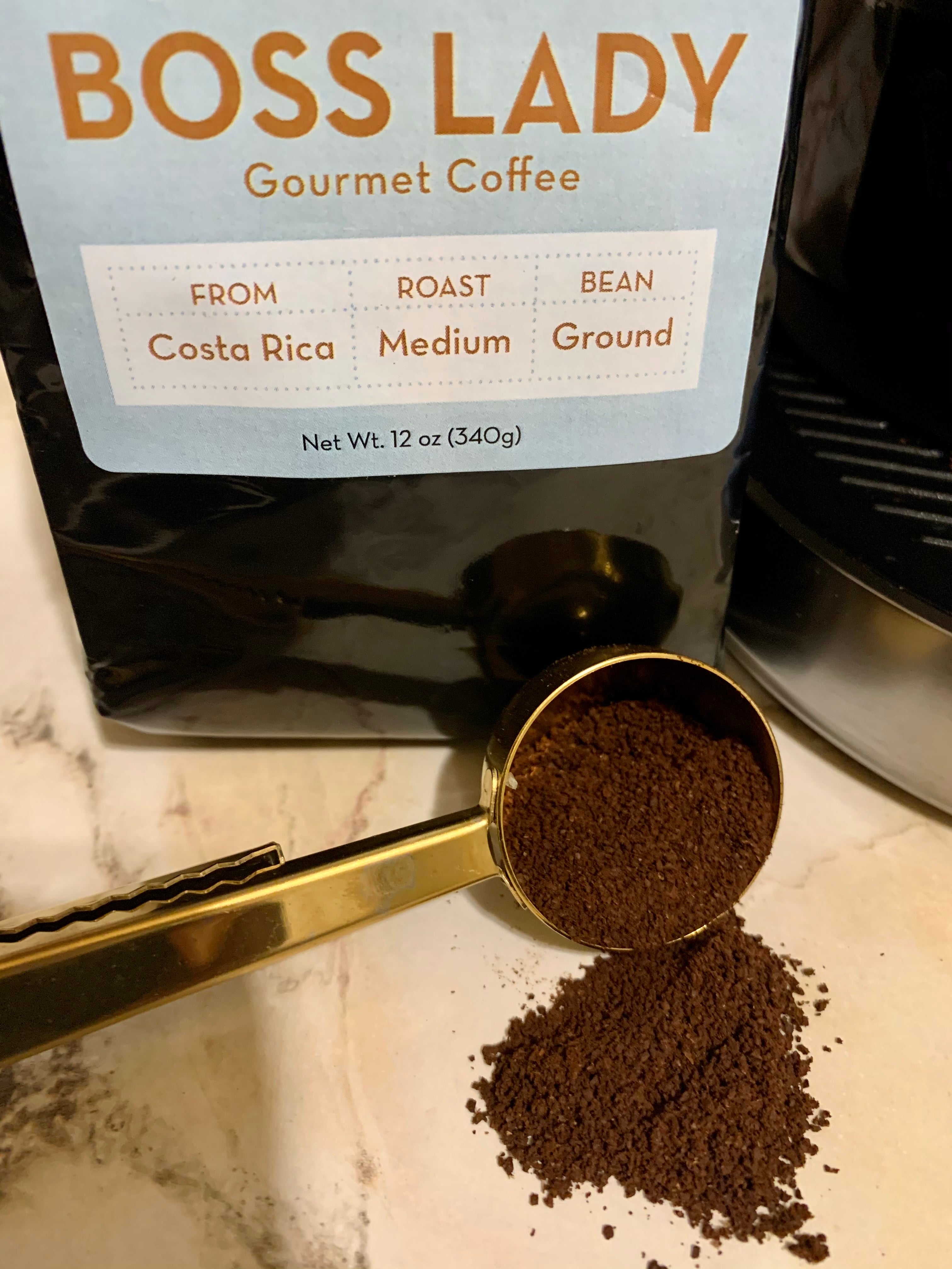 Boss Lady Costa Rican Gourmet Ground Coffee Medium Roast Sealed Fresh - RollinsCafe